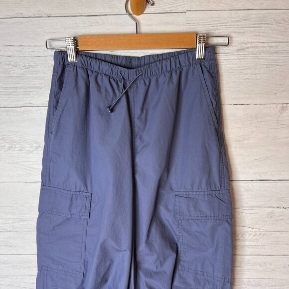 Wild Fable Pants Womens Size XXS Periwinkle Cargo Parachute Elastic Waist Cotton - Picture 6 of 16